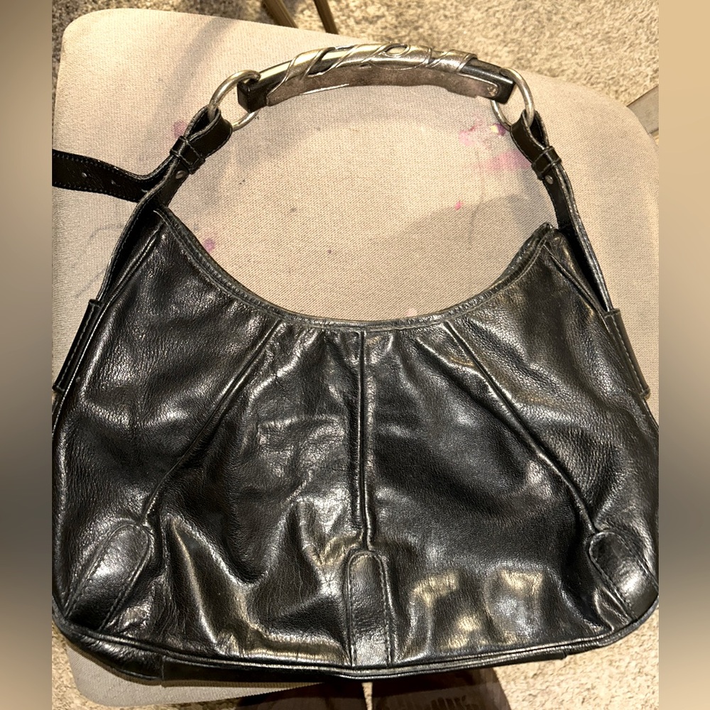 Yves Saint laurent bag Mombasa bag vintage leather guc. Hardware has tarnish